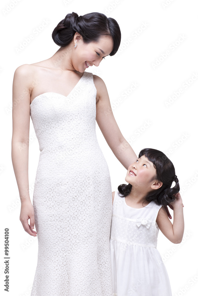 Happy young woman with her daughter Happy young woman with her daughter