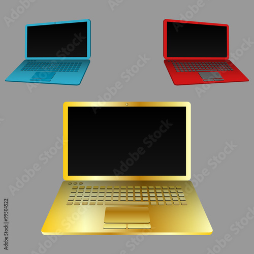 Color laptop computers photo