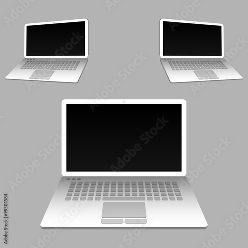 White laptop computers photo