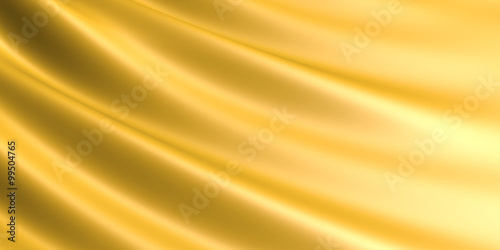 Wallpaper Mural Wavy Golden fabric background. Torontodigital.ca