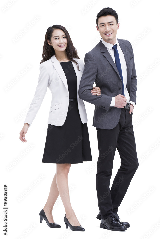 Young businessman and businesswoman Young businessman and businesswoman