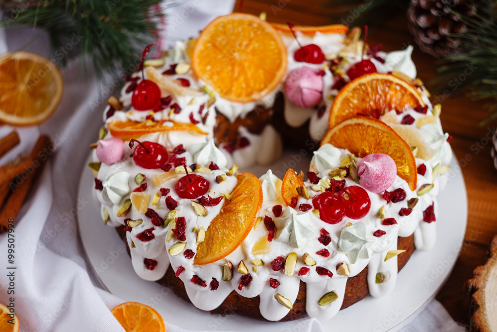 Obraz premium Traditional Christmas Cake