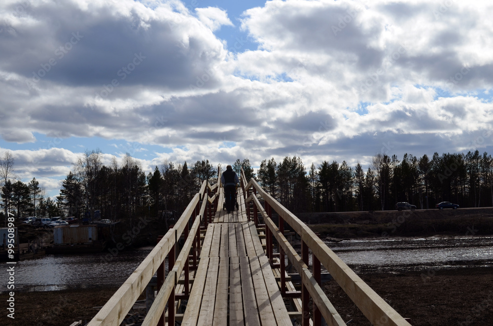 Fototapeta premium переход через переправу