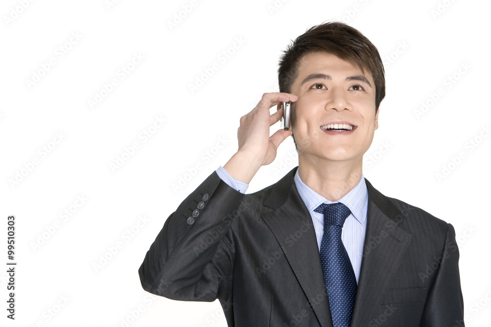 Young businessman using a mobile phone Young businessman using a mobile phone