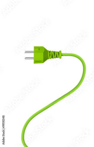 Grüner Stromstecker