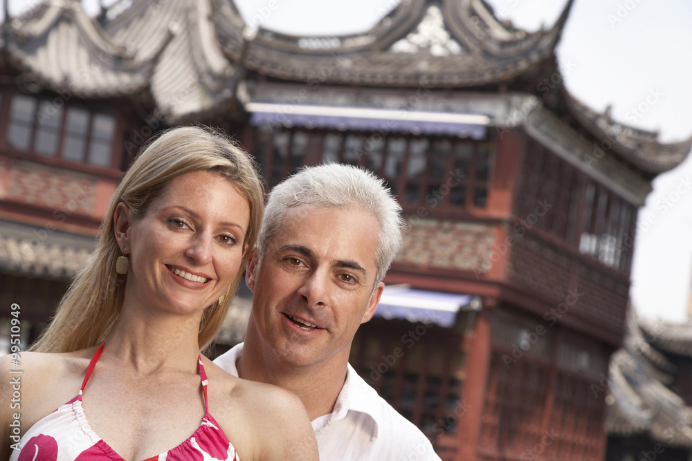 Obraz premium Tourists visit Shanghai