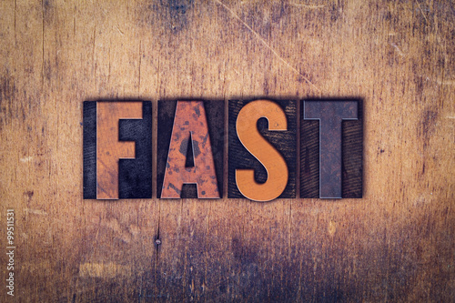 Photography Fast Concept Wooden Letterpress Type