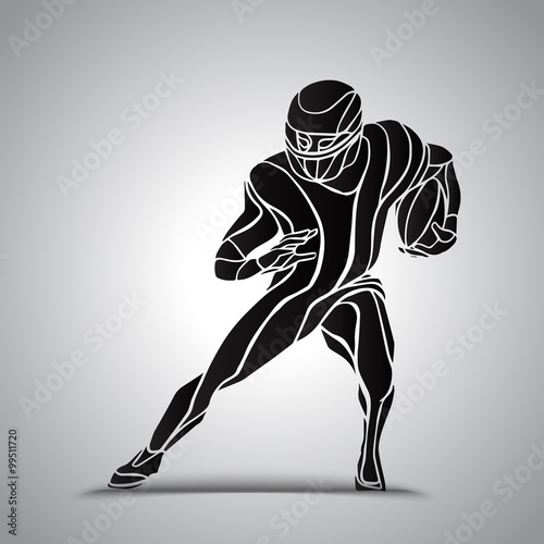 Abstract american football player
