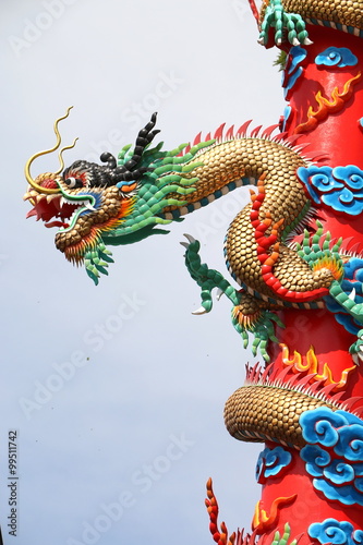 China dragon art color