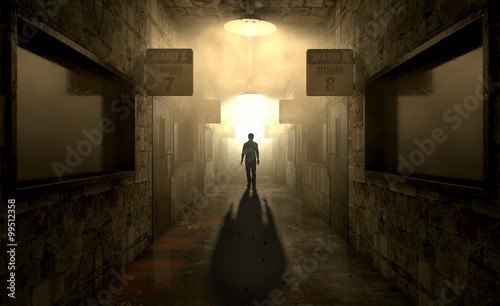 Cuadro en lienzo Mental Asylum With Ghostly Figure