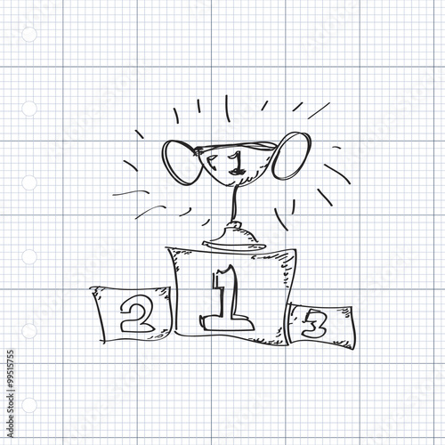 Simple doodle of first place