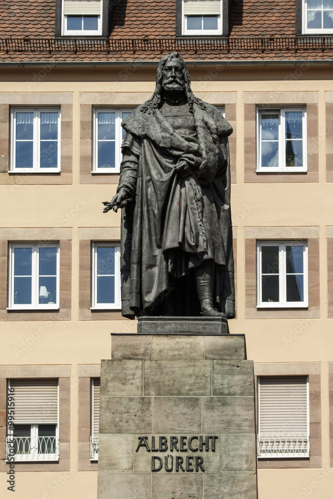 Albrecht Duerer monument in Nuremberg, Germany, 2015