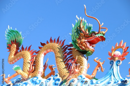 China dragon art color © sarawuth123