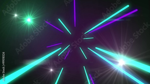Seamless abstract motion light sparking glowing shooting beams element in disco or nightclub dance music concept in background pattern in 4k ultra HD loop