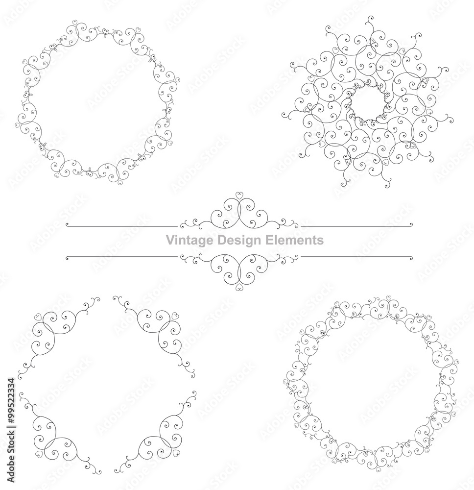 Vintage vector design elements