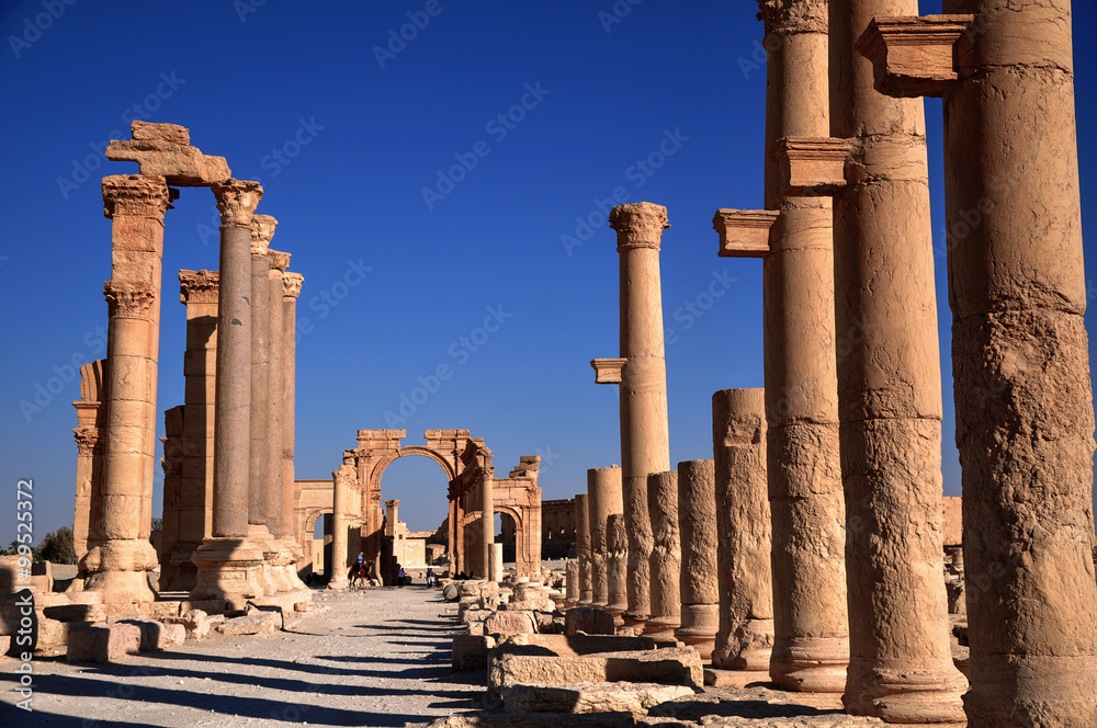 The ruins of the ancient city Palmyra before the war. Palmyra, Syria. Photo taken: October 10, 2010