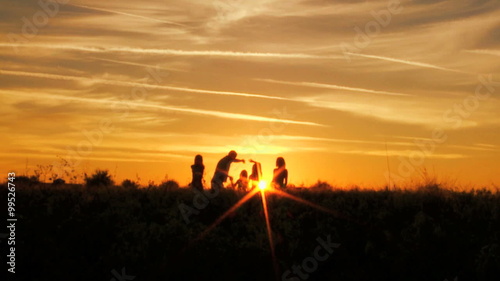 Wallpaper Mural Casual Dressed Caucasian Family Outdoors Together Sunrise Loving Relationship  Torontodigital.ca