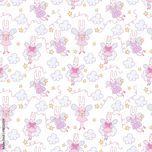 Seamless pattern fairy.  