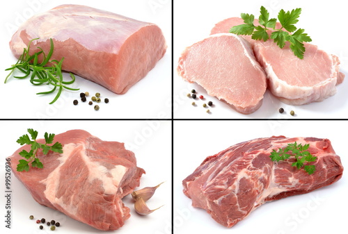 zestaw różnych mięs