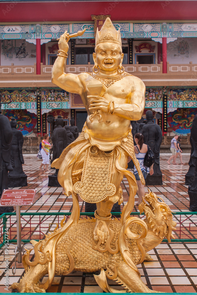 Fototapeta premium Buddhist golden statue.