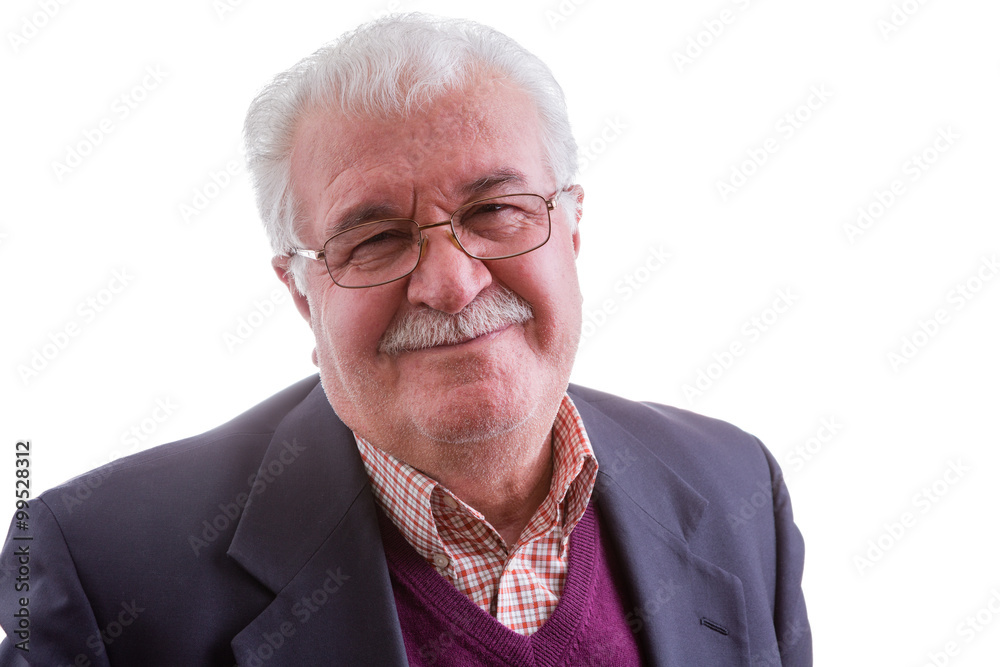 Happy senior man with a wide warm smile Happy senior man with a wide warm smile