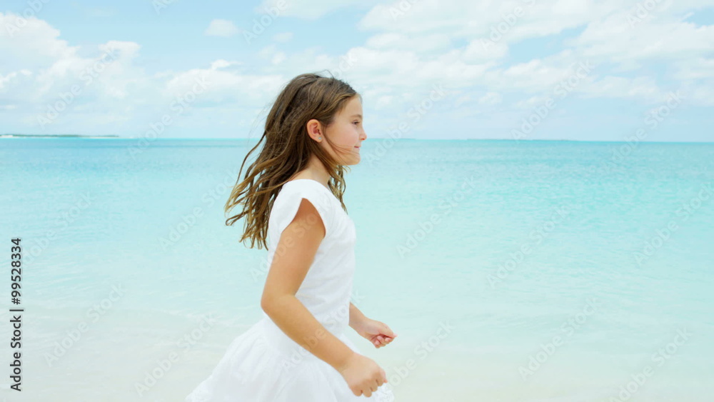 loving Caucasian parents female children healthy outdoor luxury beach ocean loving Caucasian parents female children healthy outdoor luxury beach ocean