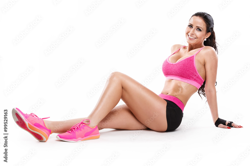 posing beautiful fitness sexy woman
