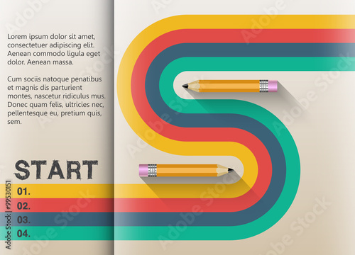 The path to success retro graphic design