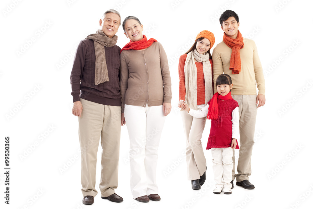 Fototapeta premium Portrait of a multi-generation family