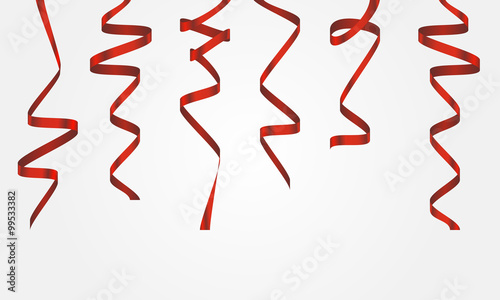 Luftschlangen - Hintergrund (Icon-Set rot)