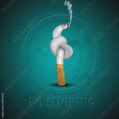 No smoking/Cigarette with a knot