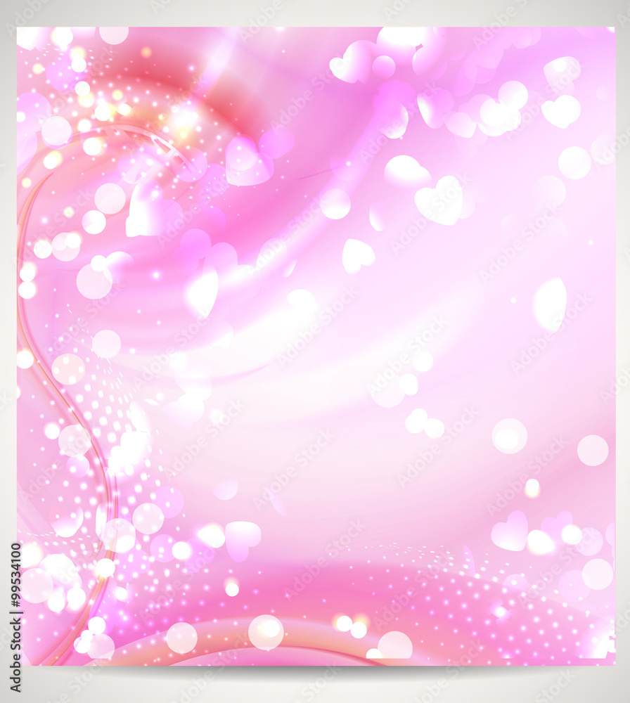 bright hearts background , holiday vector illustration
