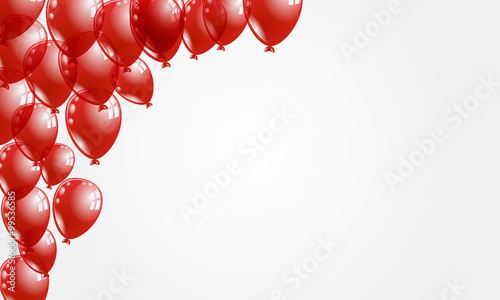 Luftballons - Hintergrund (Icon-Set rot)
