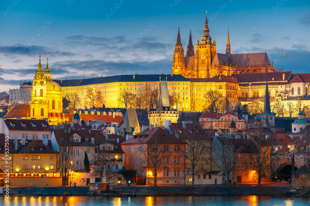 Fototapeta premium Prague Castle and Mala Strana, Czech Republic