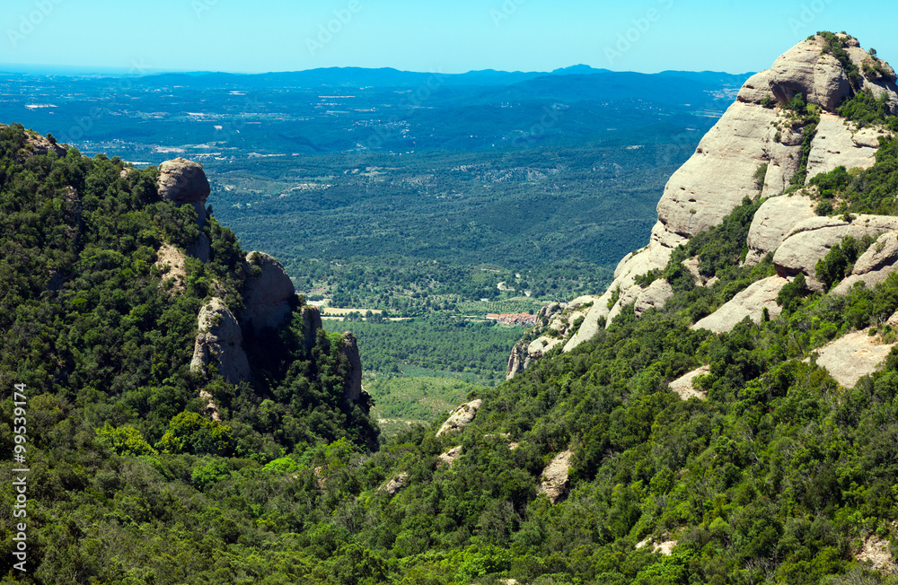 Montserrat  mountain  near city of Barcelona