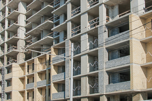 Monolithic concrete frame of the building