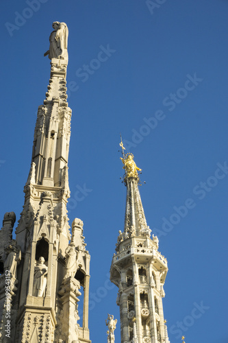 Detail of gothic cathedral of Milan. Italy.