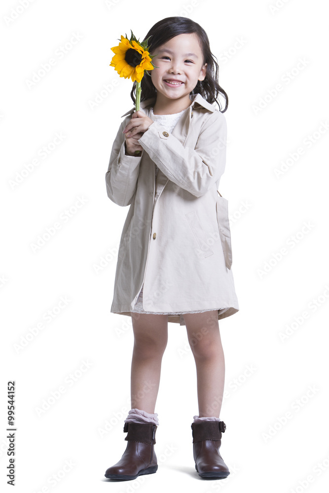 Cute little girl with sunflower Cute little girl with sunflower