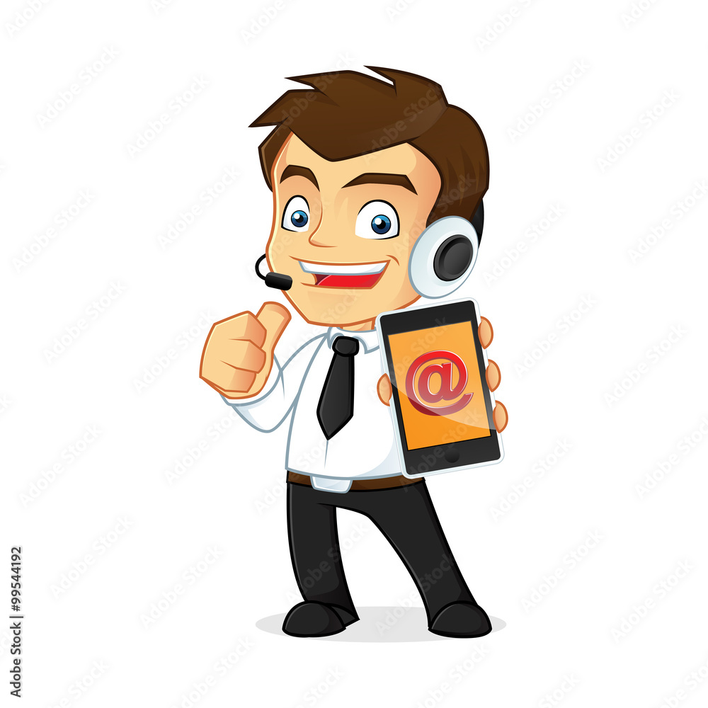 Businessman as a customer service Businessman as a customer service