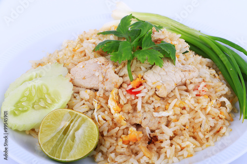 Thai Style Fried rice with pork in Bangkok, Thailand
