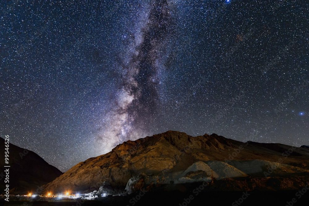 Majestic Milky Way Over Mountain