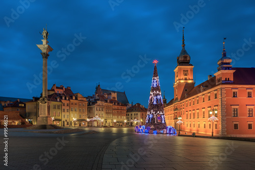 Christmas tree in old Warsaw