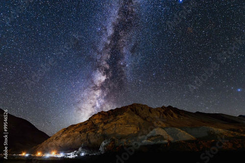 Photography Majestic Milky Way Over Mountain