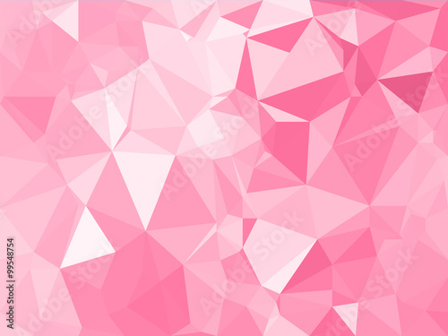 Valentine concept, Abstract colorful triangular low poly style vector background