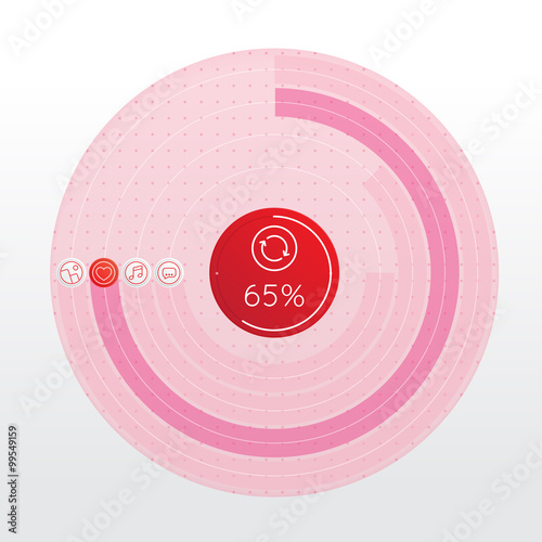 Valentine's day, Love Infographic circle style Vector illustration