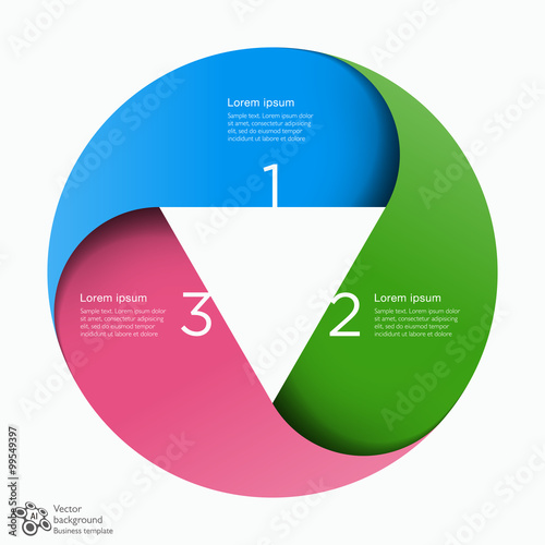 Infographic Vector Background 3-Step Process
