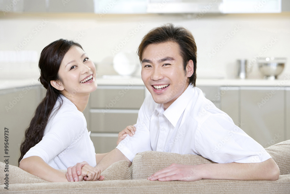 Portrait of a young couple at home Portrait of a young couple at home
