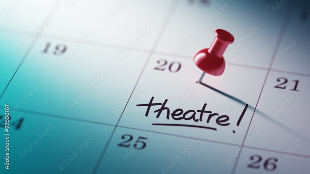 Concept image of a Calendar with a red push pin. Closeup shot of Concept image of a Calendar with a red push pin. Closeup shot of