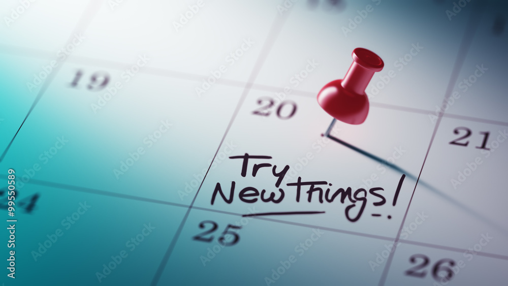 Concept image of a Calendar with a red push pin. Closeup shot of Concept image of a Calendar with a red push pin. Closeup shot of