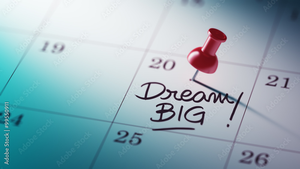 Concept image of a Calendar with a red push pin. Closeup shot of Concept image of a Calendar with a red push pin. Closeup shot of
